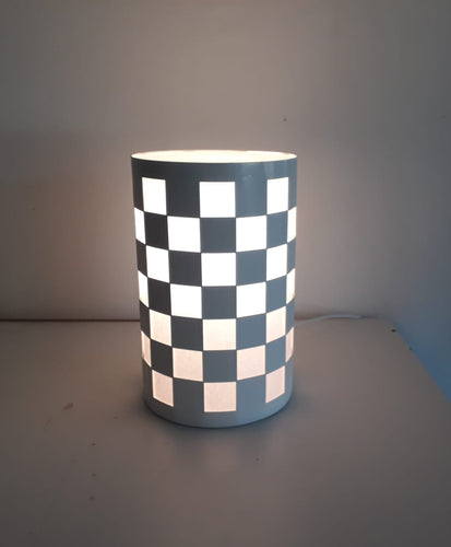 Lamp Shade Checkered Cylinder